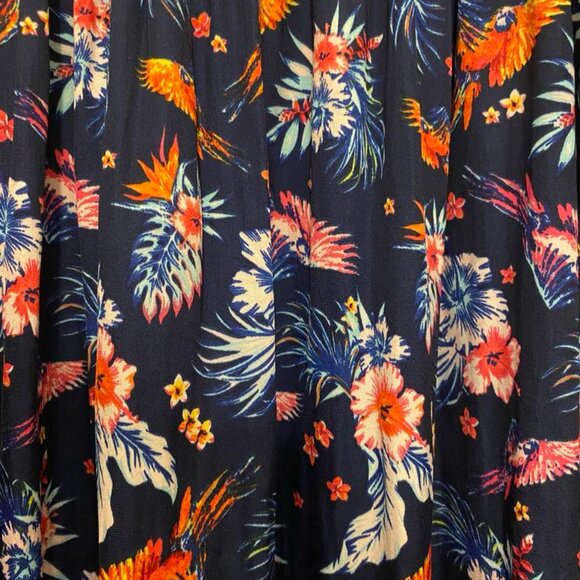 Soft navy blouse with bright print, Terra & Sky 3X - Picture 7 of 8